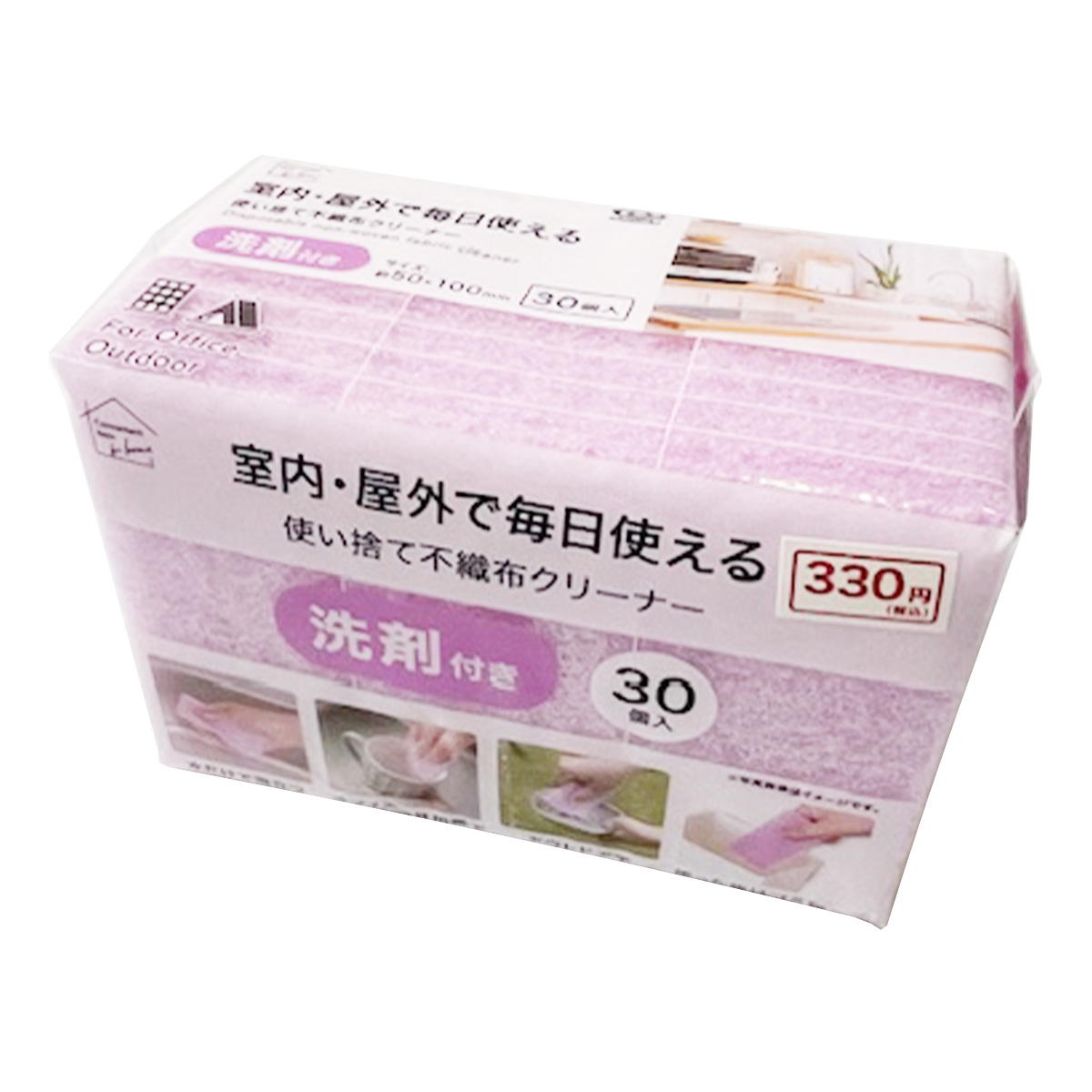 不織布クリーナー 洗剤付 30個入 363464