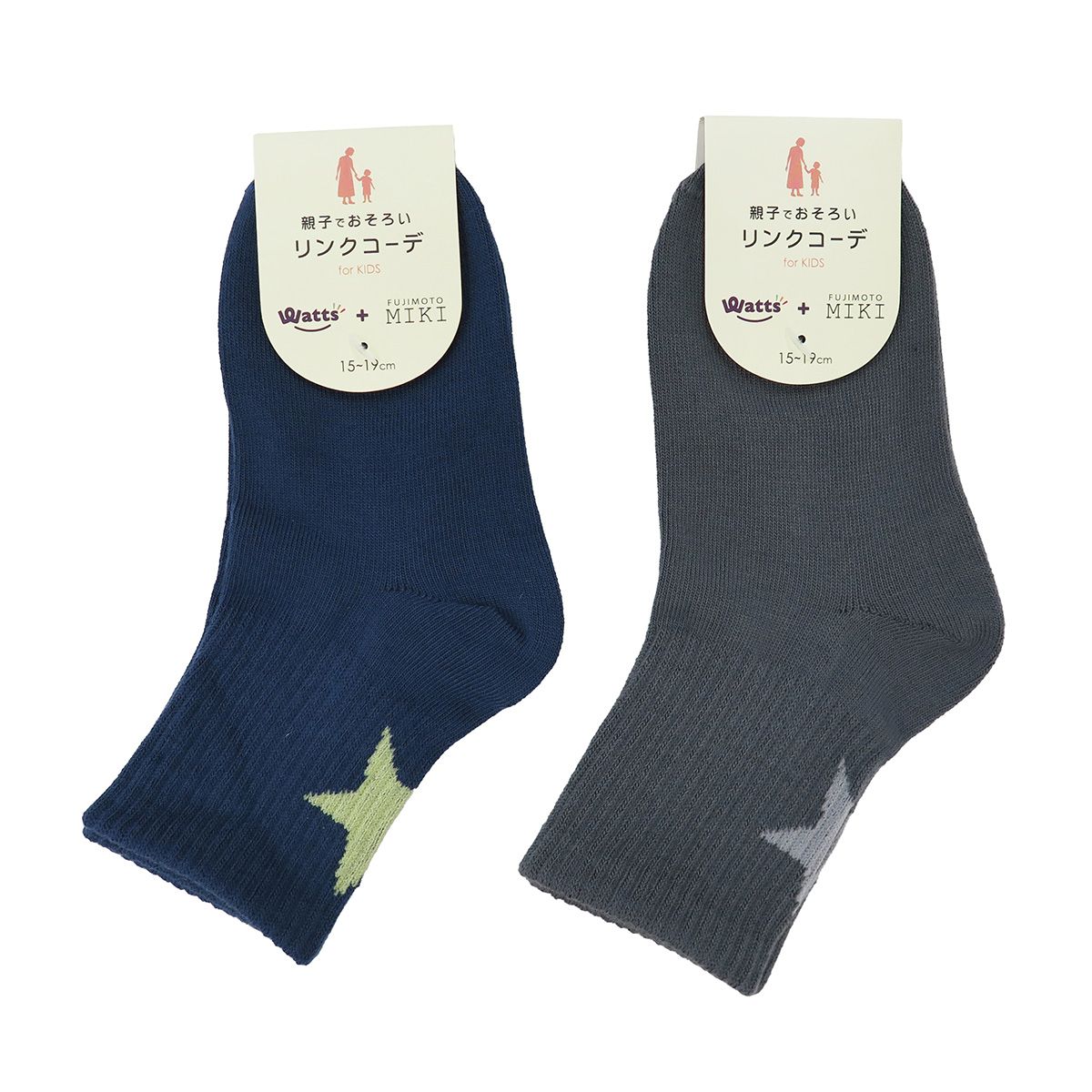 【在庫限り】靴下 PB.藤本美貴コラボ キッズ星柄ソックスB 約15-19cm 056389