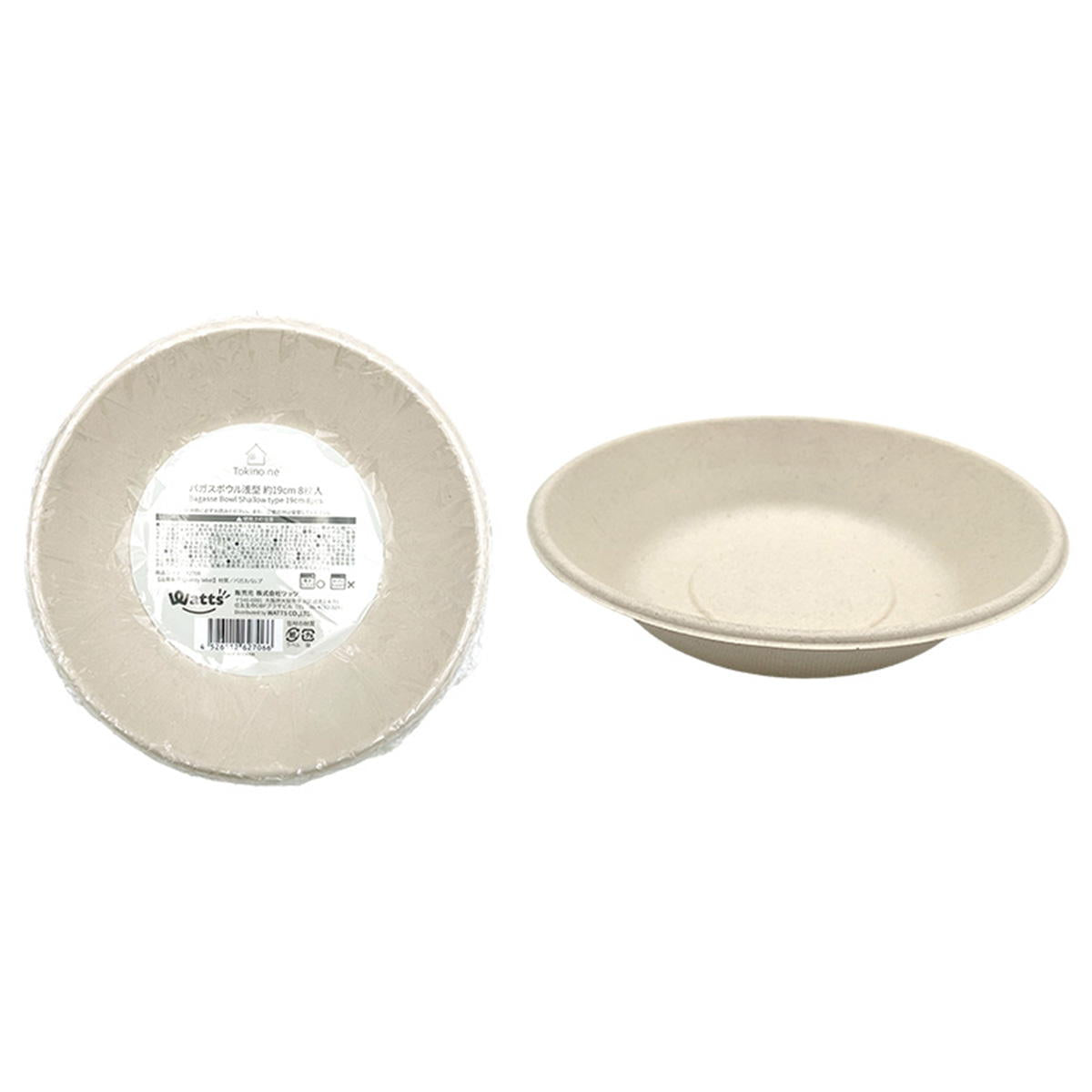 Tokinone PB.バガスボウル浅型 φ19cm 8枚入 062706