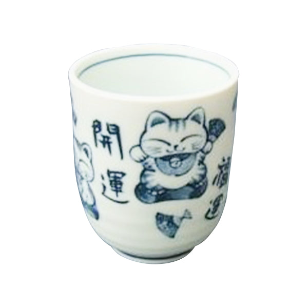 長湯呑　福猫　097668