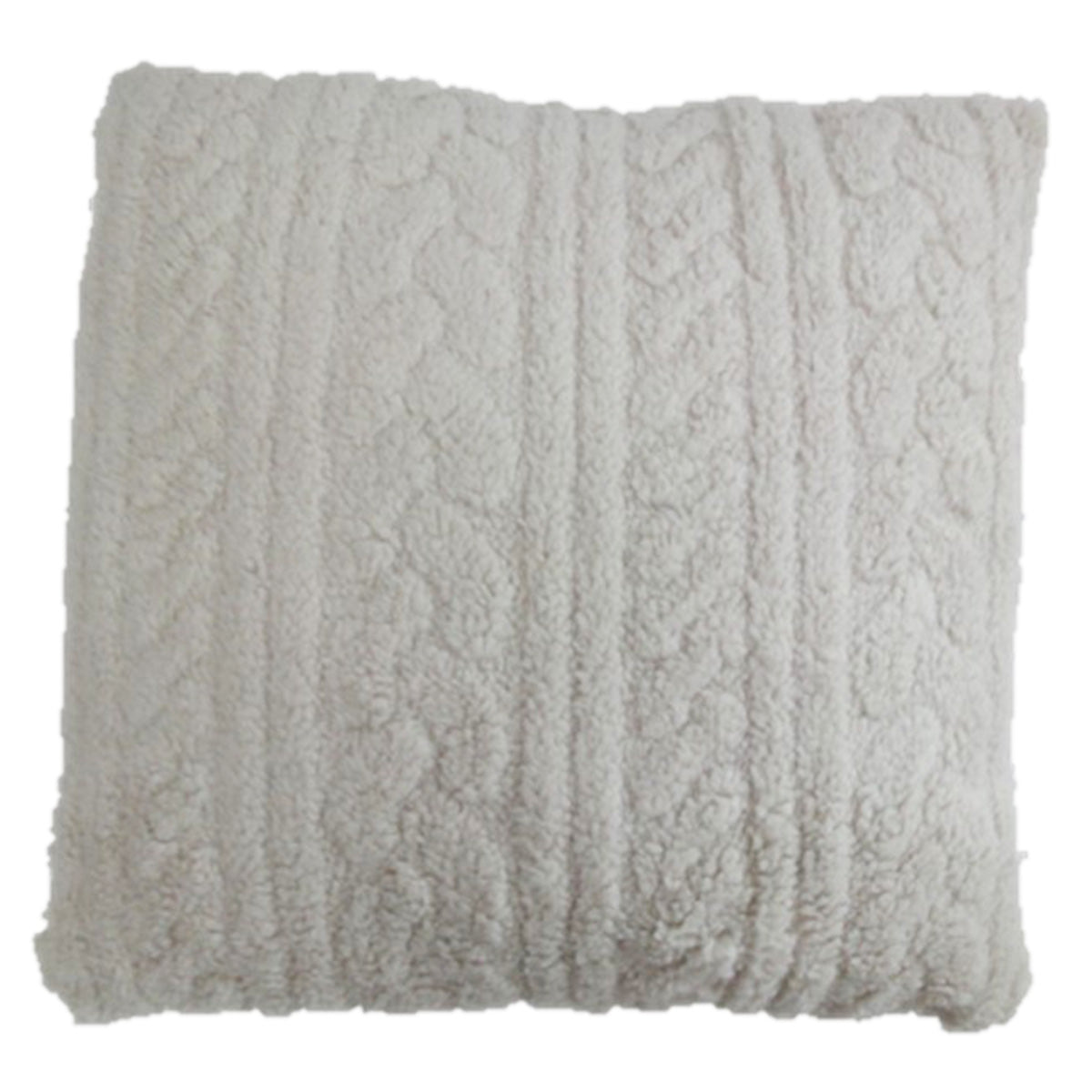 【OUTLET】クッション35x35cm ケーブルニット柄 アイボリー 324083