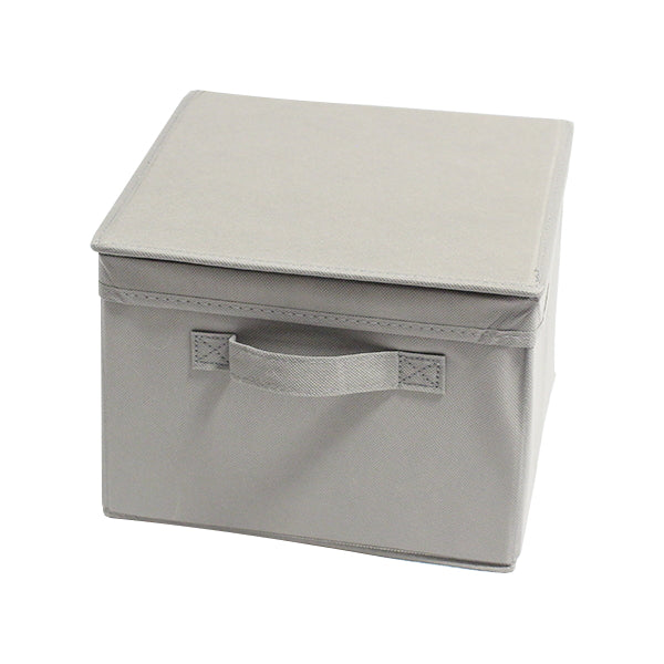 【在庫限り】収納ボックス フタ付き 収納ケース 布 折りたたみ ハーフ 26×27×19cm　325011
