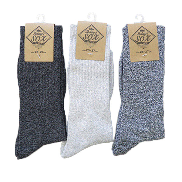 靴下 ソックス メンズ 紳士 男性  杢柄ソックス 25-27cm　357174