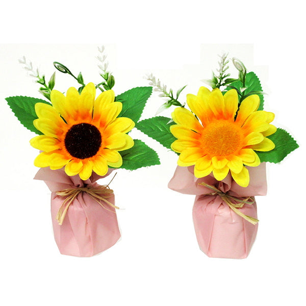 【OUTLET】ひまわりポット 造花　357649