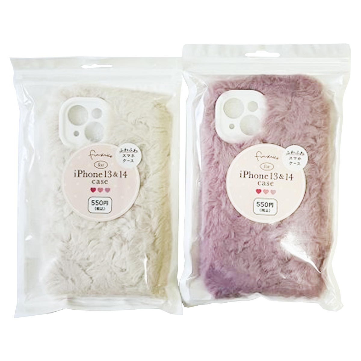 スマホケース iPhoneケース iPhone13&14用スマホケース ファー 362394